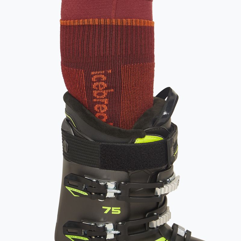 Pánske lyžiarske ponožky Icebreaker Merino Ski+ Medium OTC port/blaze/cedar wood 4