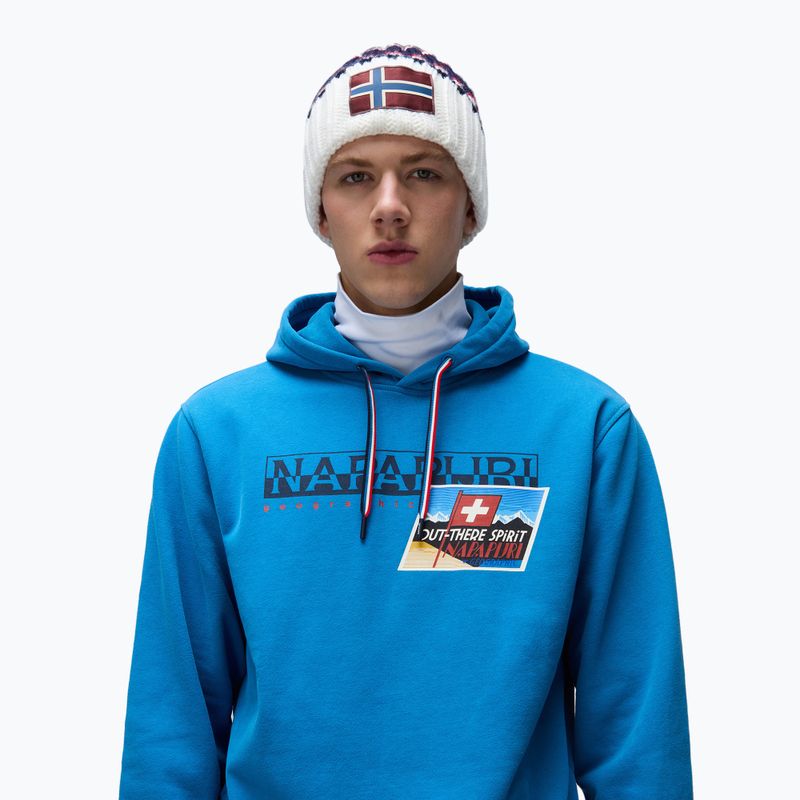 Pánska mikina Napapijri B-Portalet Hooded blue sapphire 3