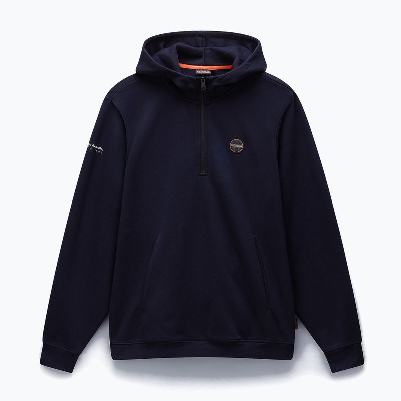 Pánska mikina Napapijri B-Badge Half Zip Hooded blu marine 6