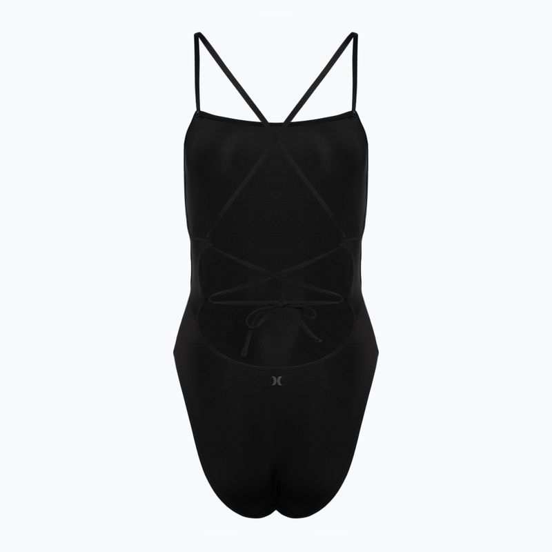Dámske jednodielne plavky Hurley Solid Square Neck Moderate One Piece black 2