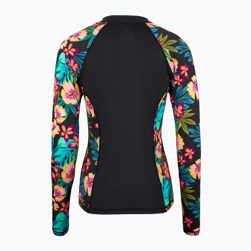 Hurley dámske plavecké tričko s dlhým rukávom Fiji Fantasy Zip Front Rashguard black 2