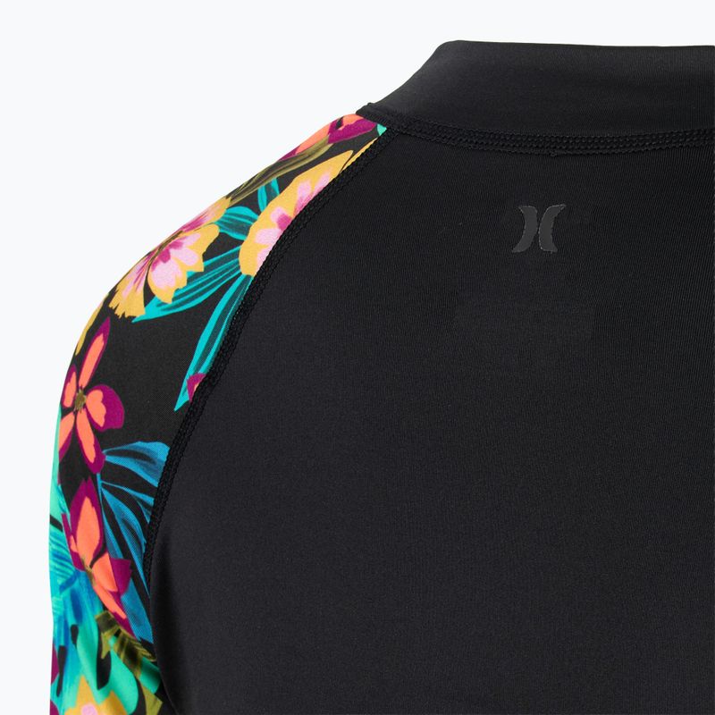 Hurley dámske plavecké tričko s dlhým rukávom Fiji Fantasy Zip Front Rashguard black 4