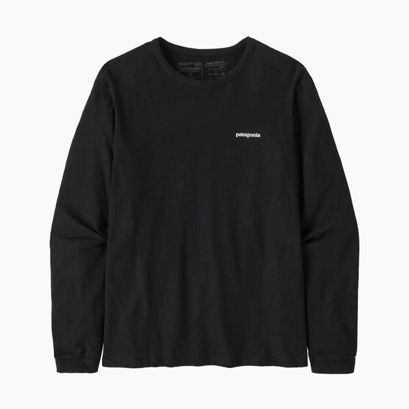 Dámske tričko longsleeve Patagonia P-6 Logo Responsibili-Tee black 3