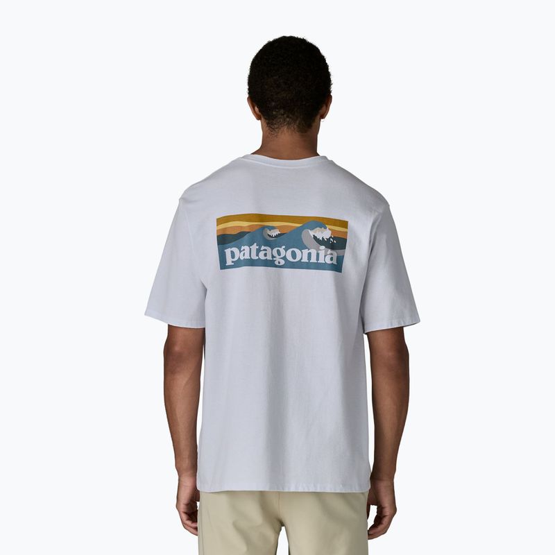 Pánske tričko Patagonia Boardshort Logo Pocket Responsibili white 3