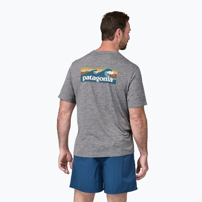 Pánske tričko Patagonia Cap Cool Daily Graphic Waters boardshort logo abalone blue/grey 2