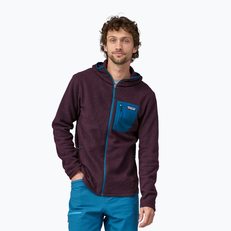 Patagonia R1 Air Full-Zip obsidian plum pánska trekingová mikina