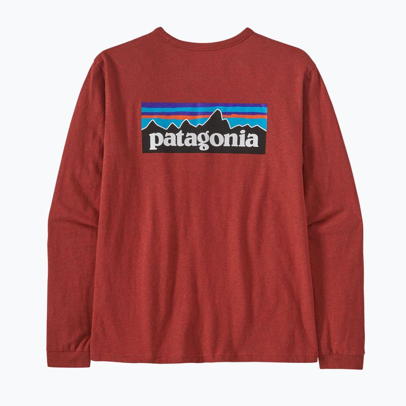Dámske trekingové tričko Patagonia P-6 Logo Responsibili-Tee LS burl red 6