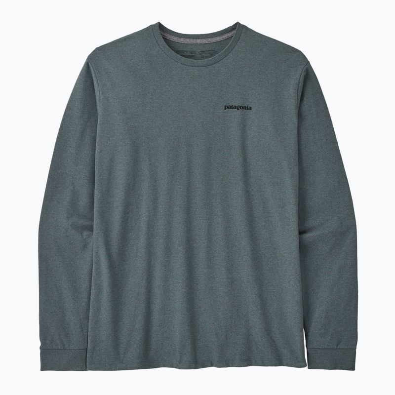 Pánske trekingové tričko s dlhým rukávom Patagonia P-6 Logo Responsibili nouveau green 4