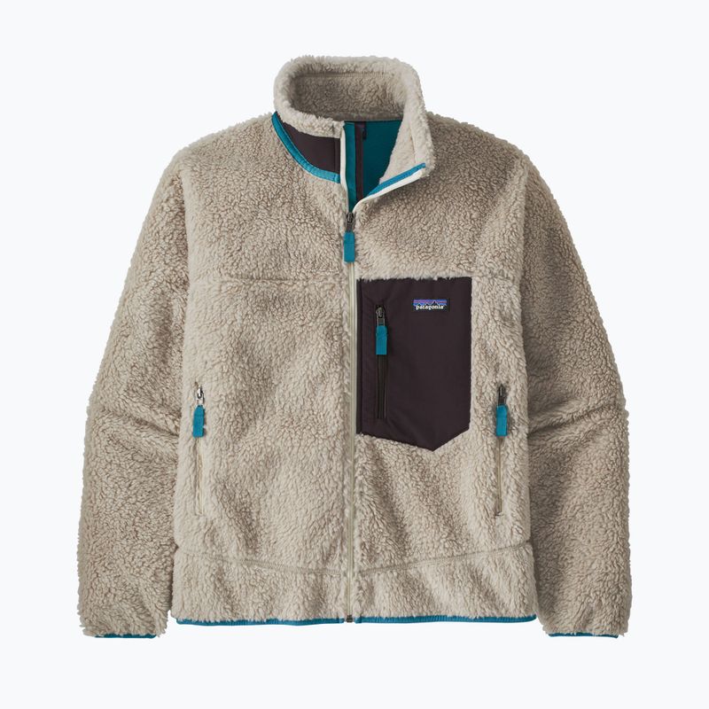 Pánska fleecová mikina Patagonia Classic Retro-X natural w/obsidian plum 8