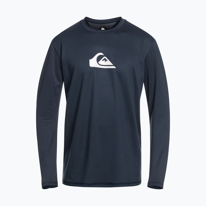 Pánske plavecké tričko longsleeve Quiksilver Solid Streak navy blazer/white