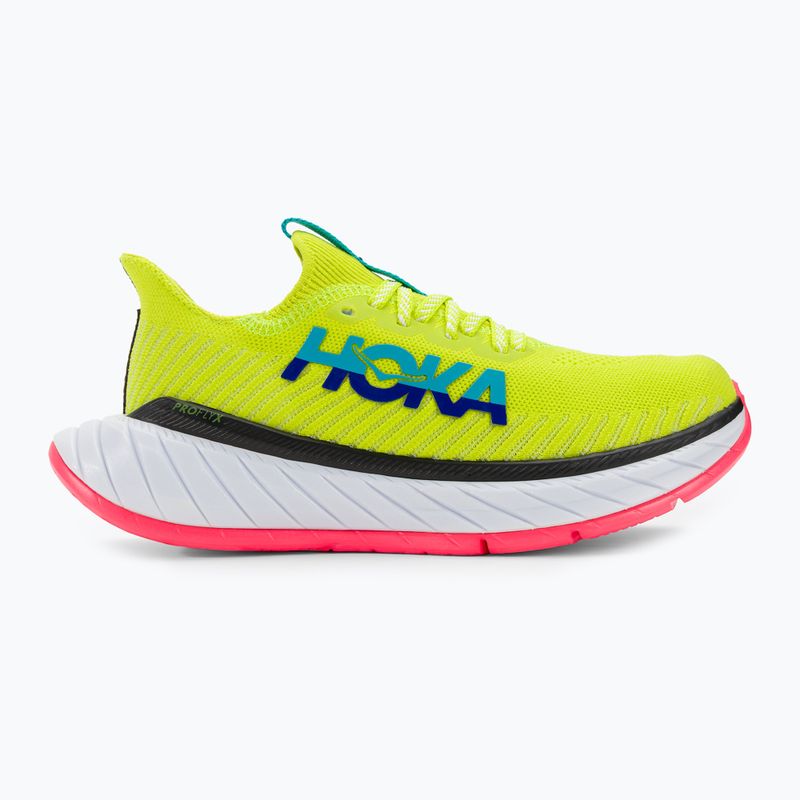 Dámska bežecká obuv HOKA Carbon X 3 evening primrose/scuba blue 2