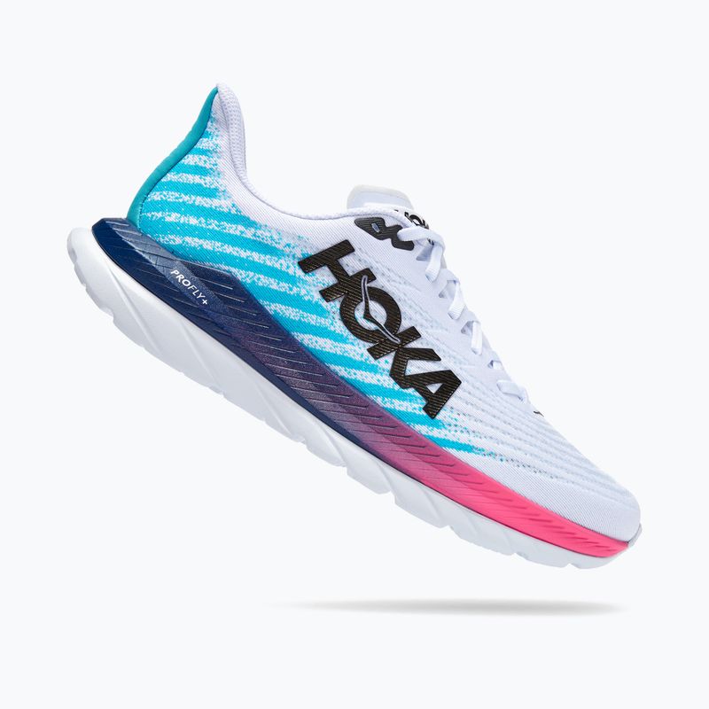 Pánska bežecká obuv HOKA Mach 5 white/scuba blue 8