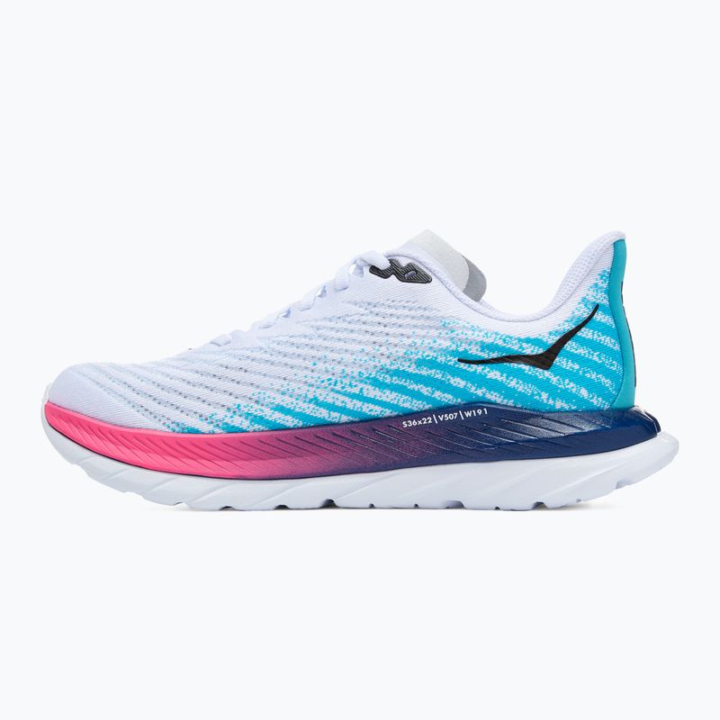 Dámska bežecká obuv HOKA Mach 5 white/scuba blue 9