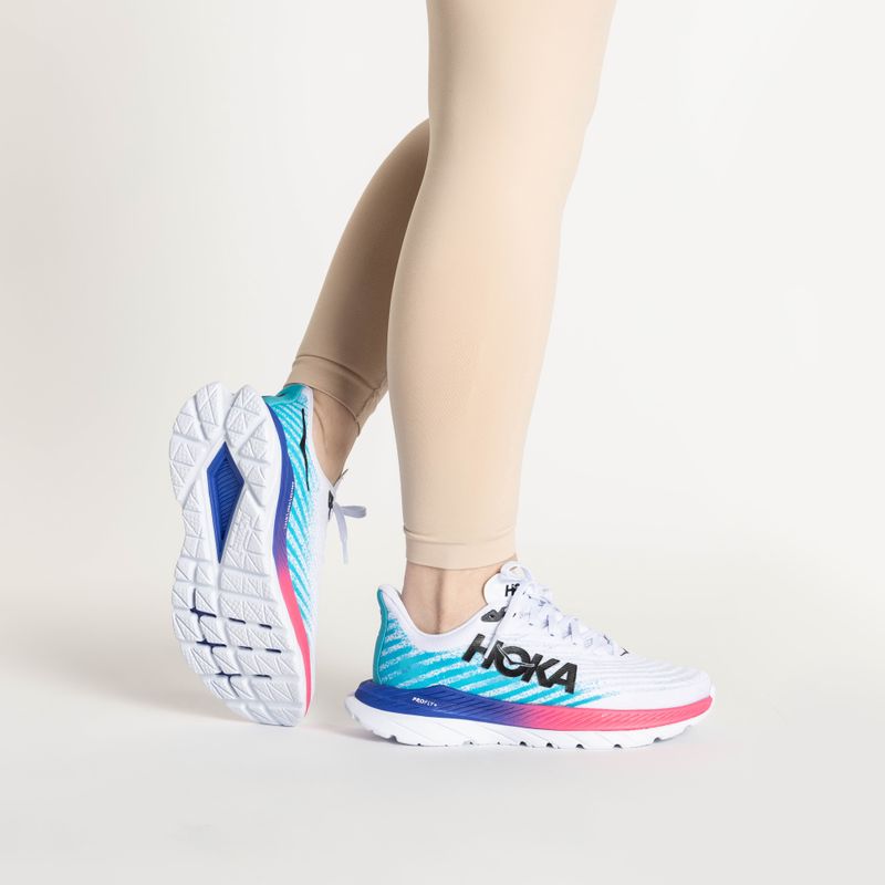 Dámska bežecká obuv HOKA Mach 5 white/scuba blue 2