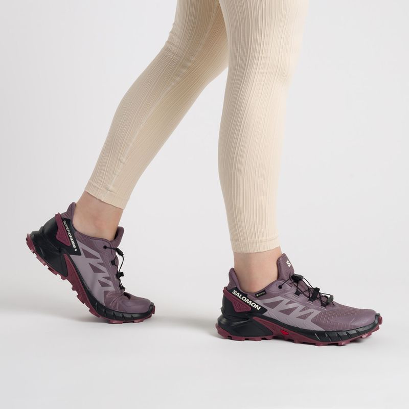 Dámska bežecká obuv Salomon Supercross 4 GTX purple L47119900 2