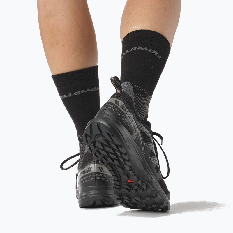 Dámska bežecká obuv Salomon Wander GTX black/plum kitten/gull 12