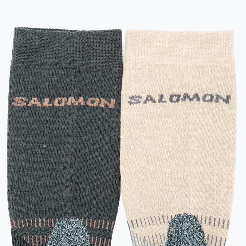 Salomon X Ultra Access Crew 2 páry ebony/rainy day trekkingové ponožky 4