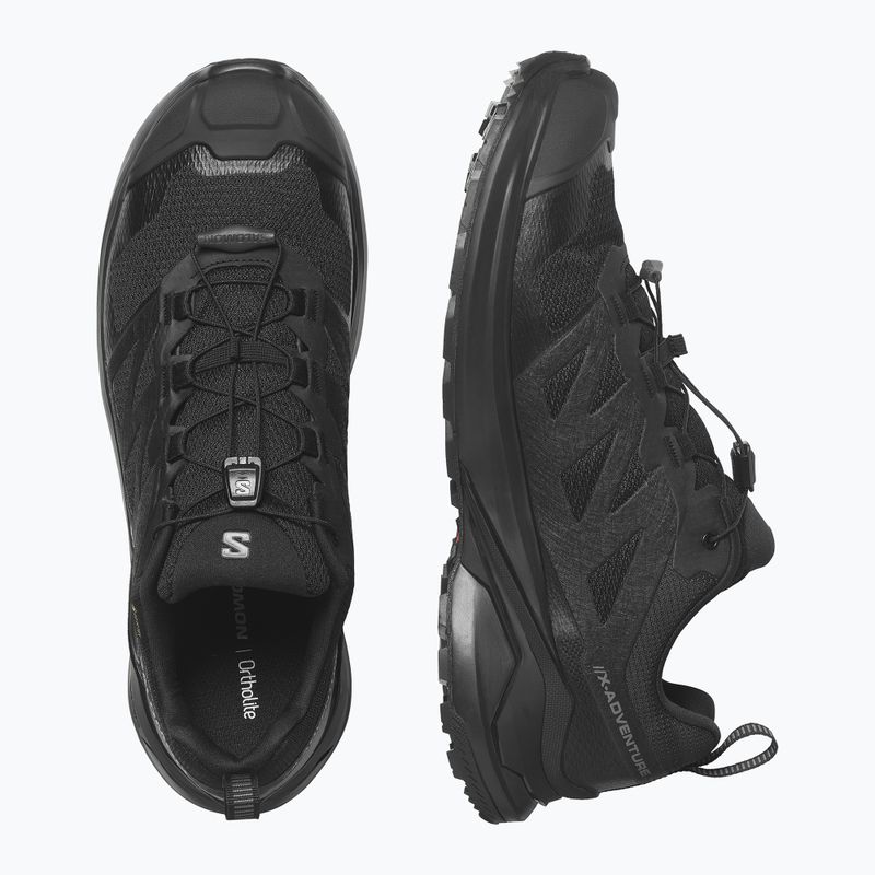 Pánske turistické topánky Salomon X-Adventure GTX Black/Black/Black 3