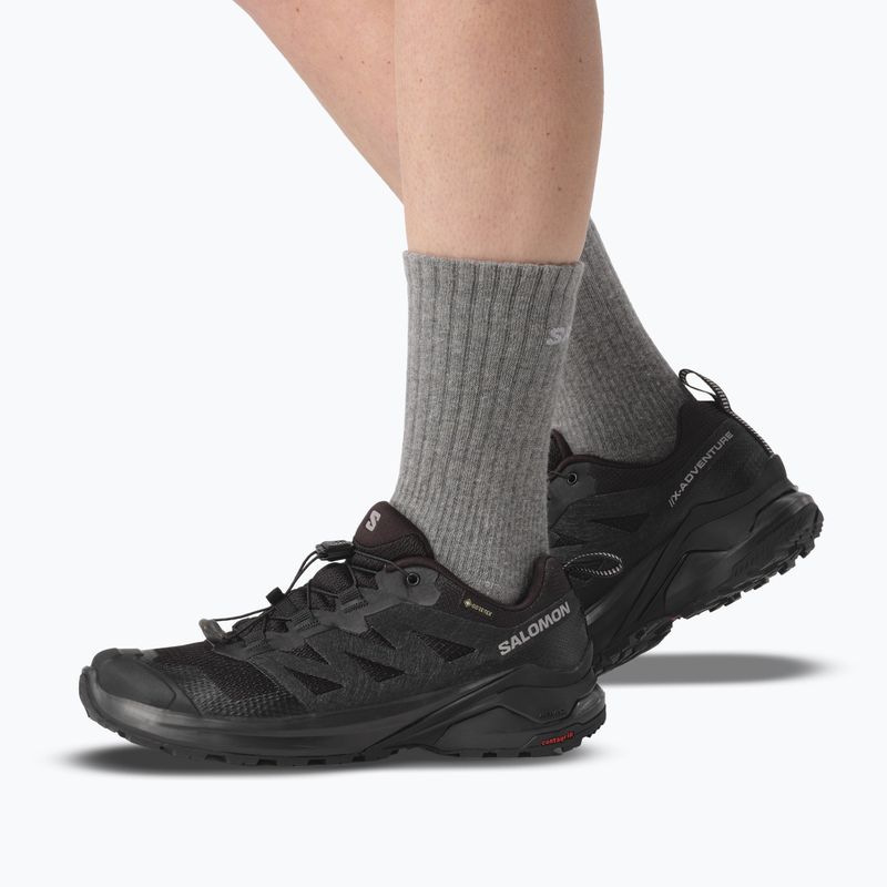 Dámske trekingové topánky Salomon X-Adventure GTX Black/Black/Black 5