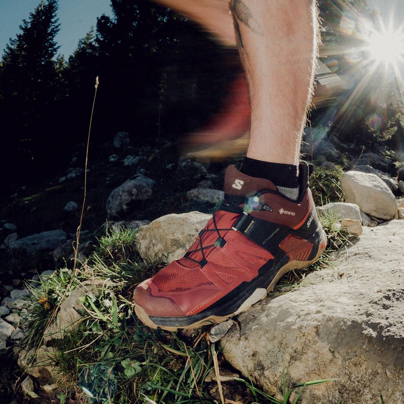 Pánske trekové topánky Salomon X Ultra 4 GTX bordová L47352700 12