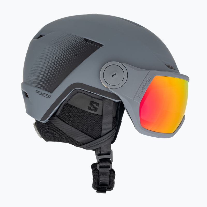 Salomon Pioneer LT Visor S2 lyžiarska prilba ebony/red 4