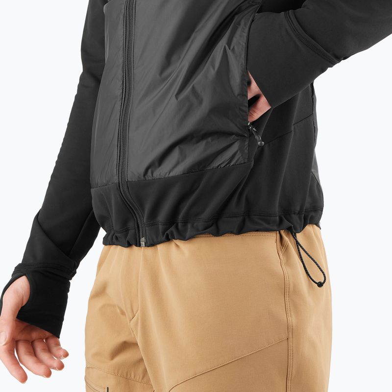 Pánska hybridná bunda Salomon Elixir Hybrid Hoodie Insulated deep black 6