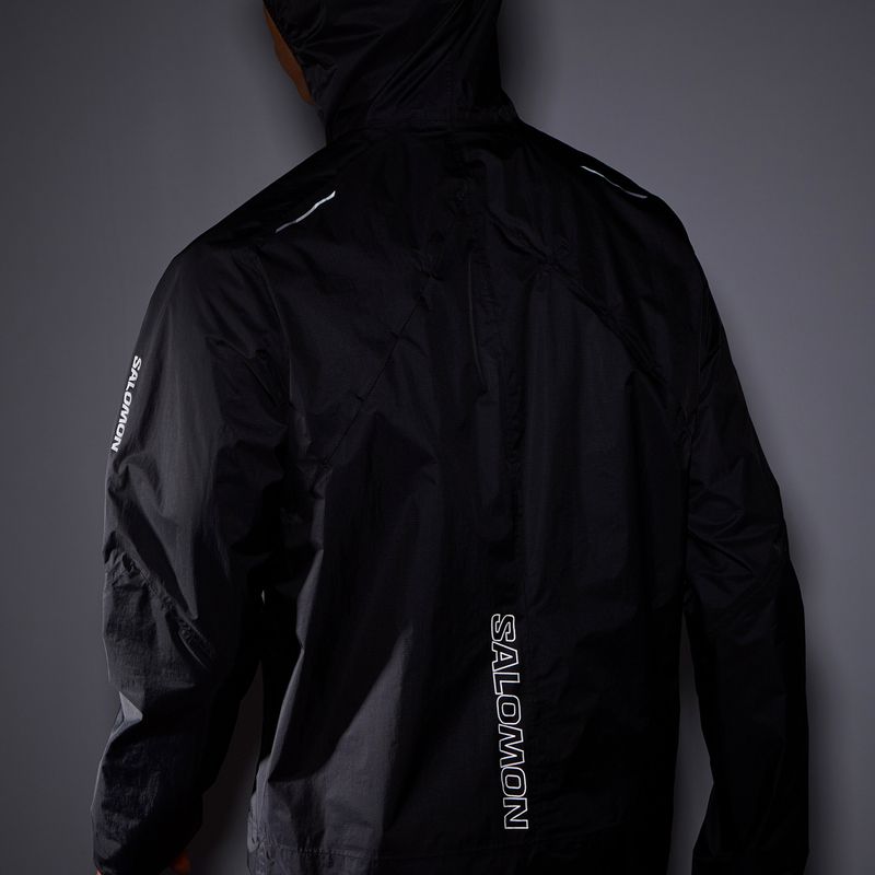 Pánska bežecká bunda Salomon Bonatti Waterproof deep black 8