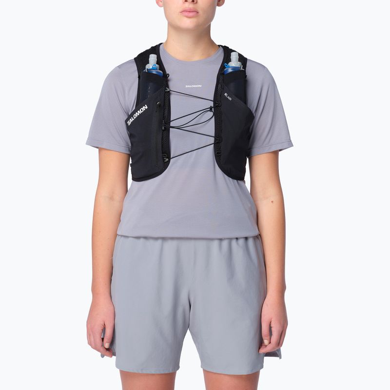 Bežecká vesta Salomon S/Lab Pulsar with 3 Flasks black/white 6