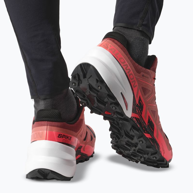 Pánske bežecké topánky Salomon Spikecross 6 GTX cow hide/black/neon flame 14