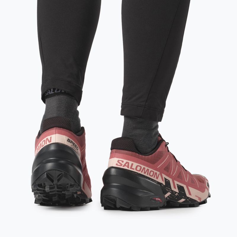 Salomon Speedcross 6 dámska bežecká obuv cow hide/black/english rose 5