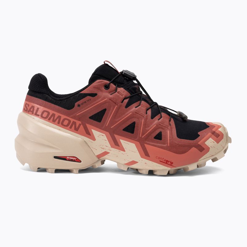 Dámska bežecká obuv Salomon Speedcross 6 GTX black/cow hide/faded rose 2