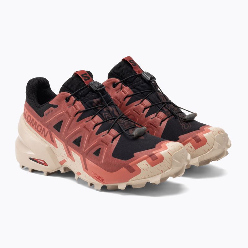 Dámska bežecká obuv Salomon Speedcross 6 GTX black/cow hide/faded rose 7