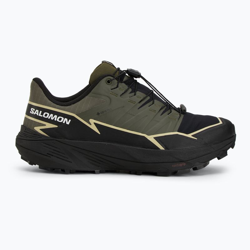 Pánske bežecké topánky Salomon Thundercoss GTX olive night/black/alfalfa 2