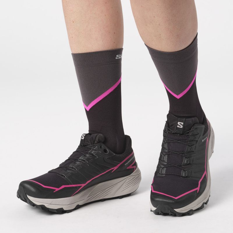 Dámske bežecké topánky Salomon Thundercoss GTX black/black/pink 8