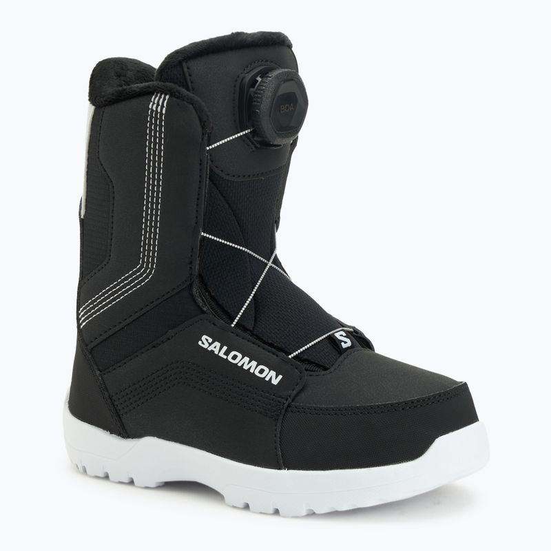 Detské snowboardové topánky Salomon Whipstar Boa Jr black/black/white