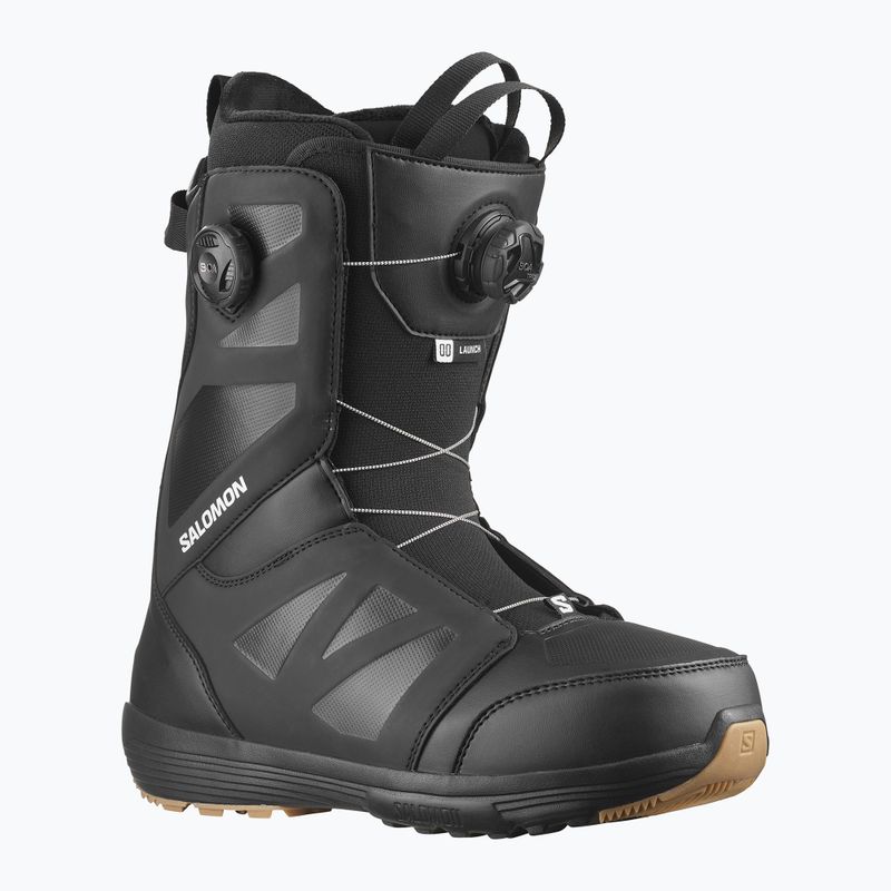 Pánske topánky na snowboard Salomon Launch Boa SJ Boa black/black/white 6