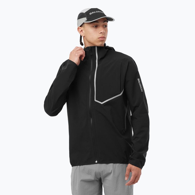 Pánska bežecká bunda Salomon Bonatti Trail deep black