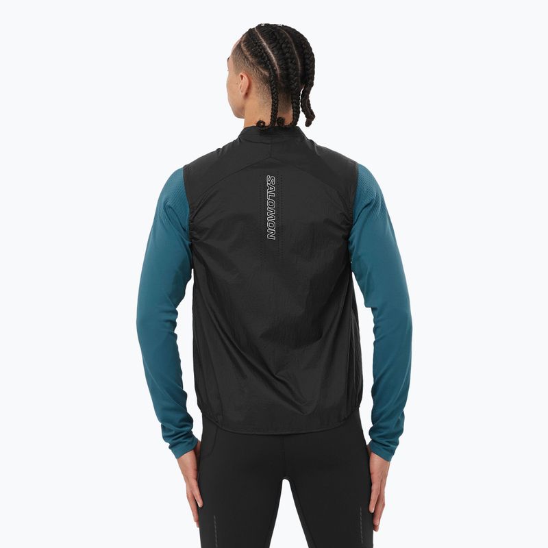 Pánska bežecká vesta Salomon Sense Aero Wind deep black 2