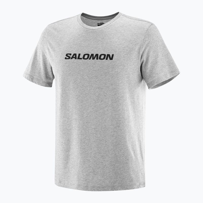 Pánske tričko Salomon Logo Performance heather grey 3