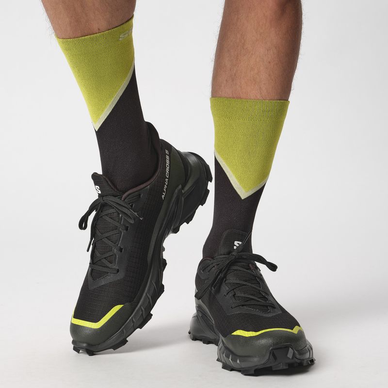 Pánska bežecká obuv Salomon Alphacross 5 GTX black/peat/sulphur spring 11