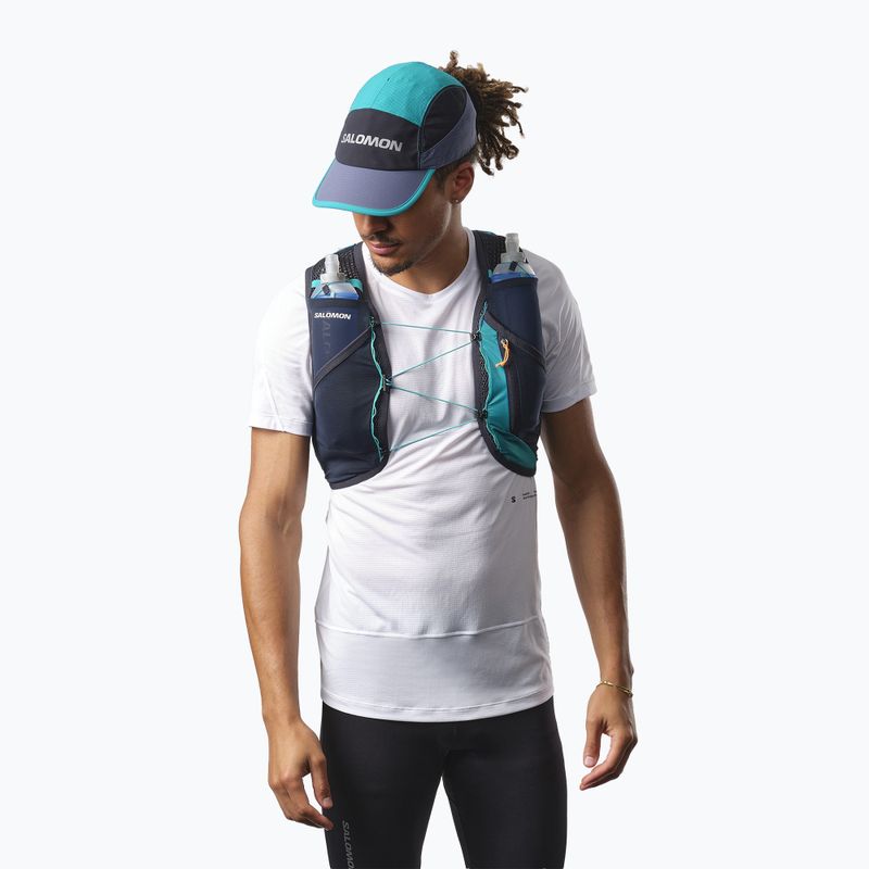 Bežecká vesta Salomon Active Skin 8 set tahitian tide/carbon 3