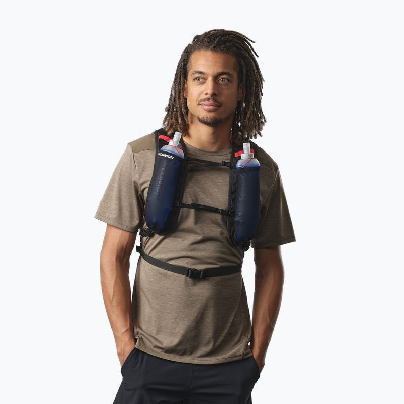 Salomon Cross 8 l bielo-čierny bežecký batoh 3