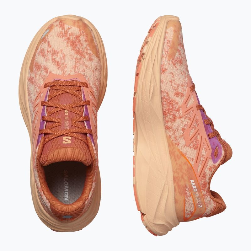 Dámska bežecká obuv Salomon Aero Glide 2 spice route/peach quartz/fresh salmon 13