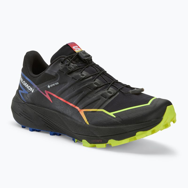 Pánska bežecká obuv Salomon Thundercross GTX  black/surf the web/safety yellow