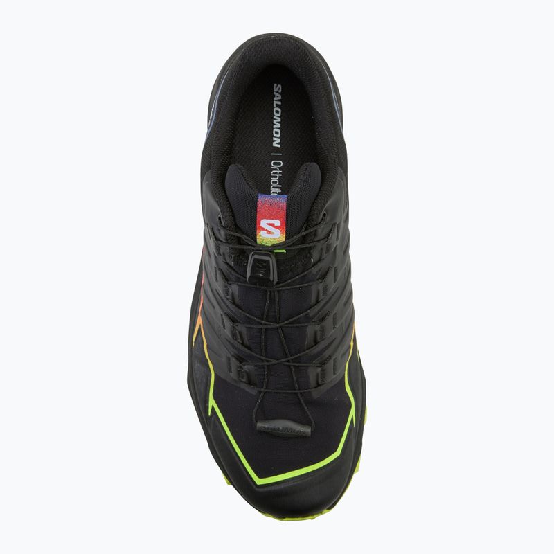 Pánska bežecká obuv Salomon Thundercross GTX  black/surf the web/safety yellow 5