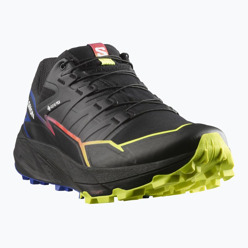 Pánska bežecká obuv Salomon Thundercross GTX  black/surf the web/safety yellow 8