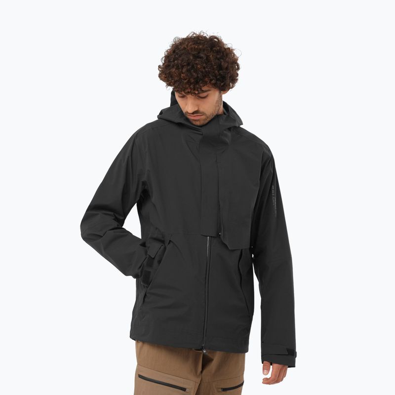 Pánska bunda do dažďa Salomon Outerpath Pro 2.5 l deep black