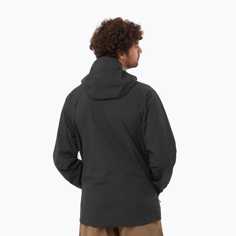Pánska bunda do dažďa Salomon Outerpath Pro 2.5 l deep black 2
