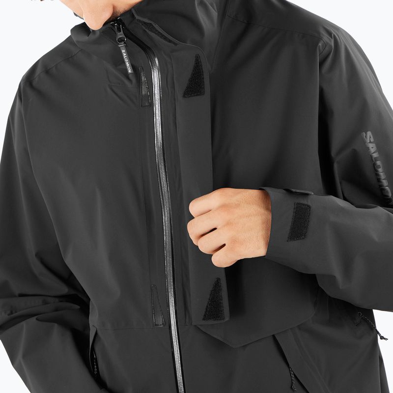 Pánska bunda do dažďa Salomon Outerpath Pro 2.5 l deep black 5