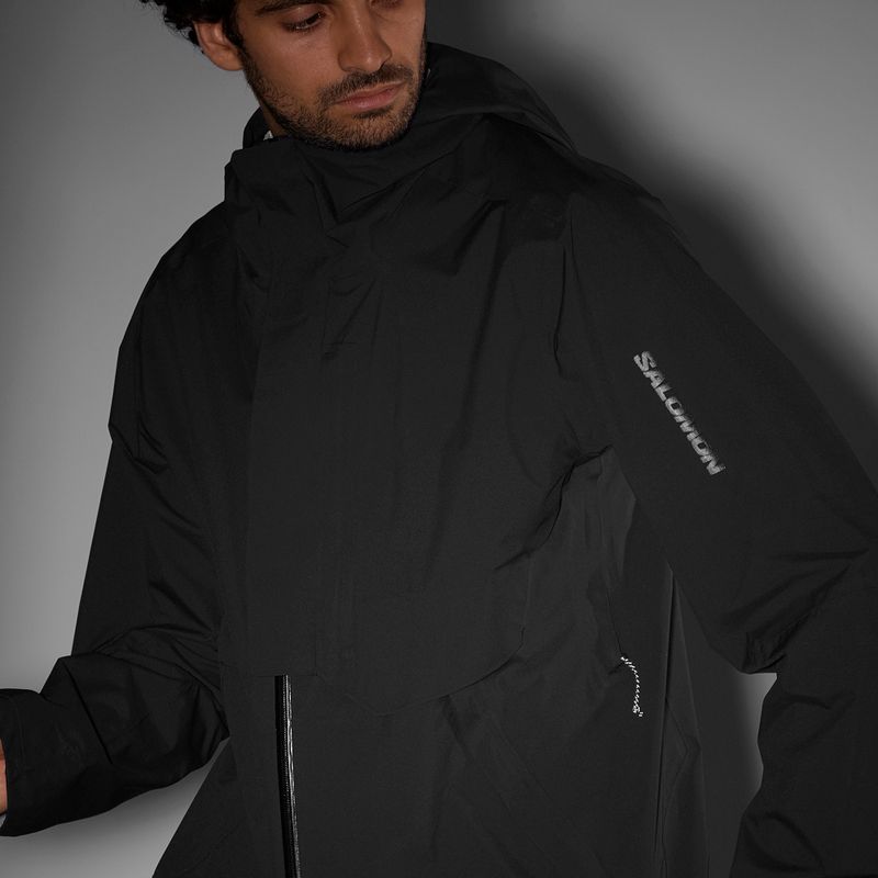 Pánska bunda do dažďa Salomon Outerpath Pro 2.5 l deep black 8